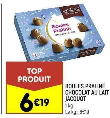 Promo Boules Pralin Chocolat Au Lait Jacquot Chez Leader Price