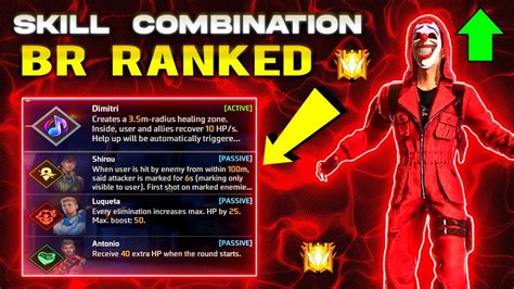 Br Ranked Best Skill Combination Best Character Combination In Free