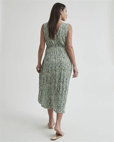 Crinkle Knit V Neck Sleeveless Nursing Dress Thyme Maternity Rwandco