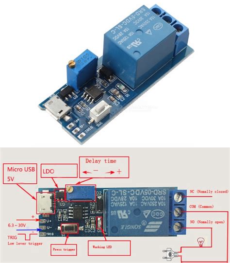 Trigger Delay Relay Timer Module Voltage V V