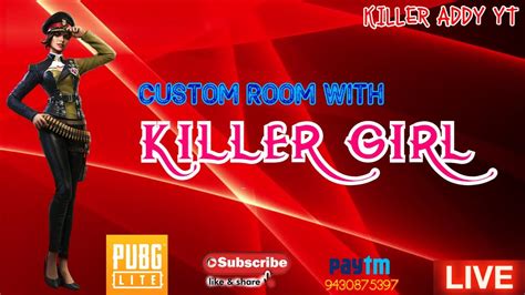 ️custom Room With Killer Girl 🔴pubg M Lite Live~ Girl Gamer Support