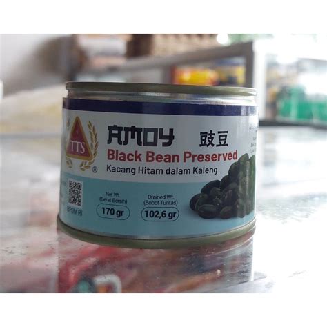 Jual Amoy Black Bean Preserved Kacang Hitam Dalam Kaleng Tausi Tts