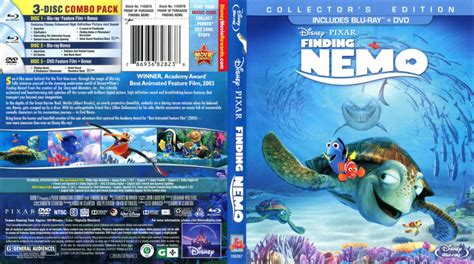 Finding Nemo Blu-Ray DVD Cover & Label (2003) R1