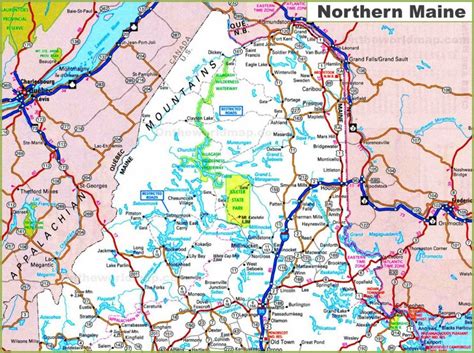 Map of Northern Maine - Ontheworldmap.com