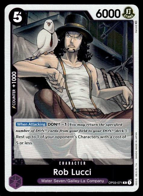 2023 One Piece Pillars Of Strength Rob Lucci OP03 071 R EBay