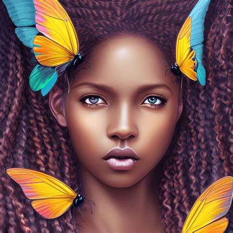 Amazing Detailed Beautiful Dark Skinned Woman · Creative Fabrica