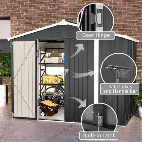 UDPATIO Metal Outdoor Storage Shed 8FT X 6FT Review