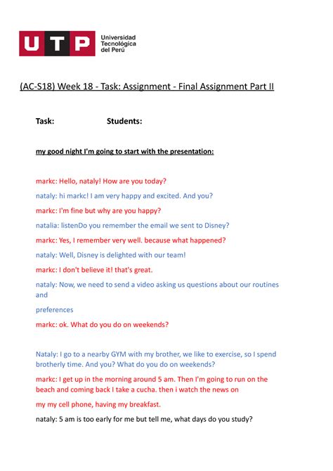 Final Assignment Part Ii Ac S18 Week 18 Task Assignment Final