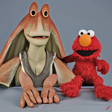 Jar Jar Binks And Elmo By Sirkobestar On Deviantart