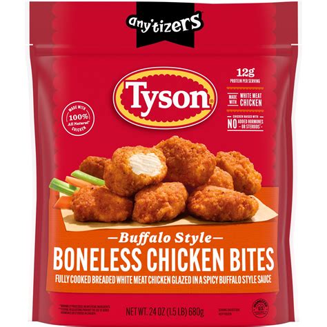 Tyson Any Tizers Buffalo Style Boneless Chicken Bites 1 5 Lb Bag