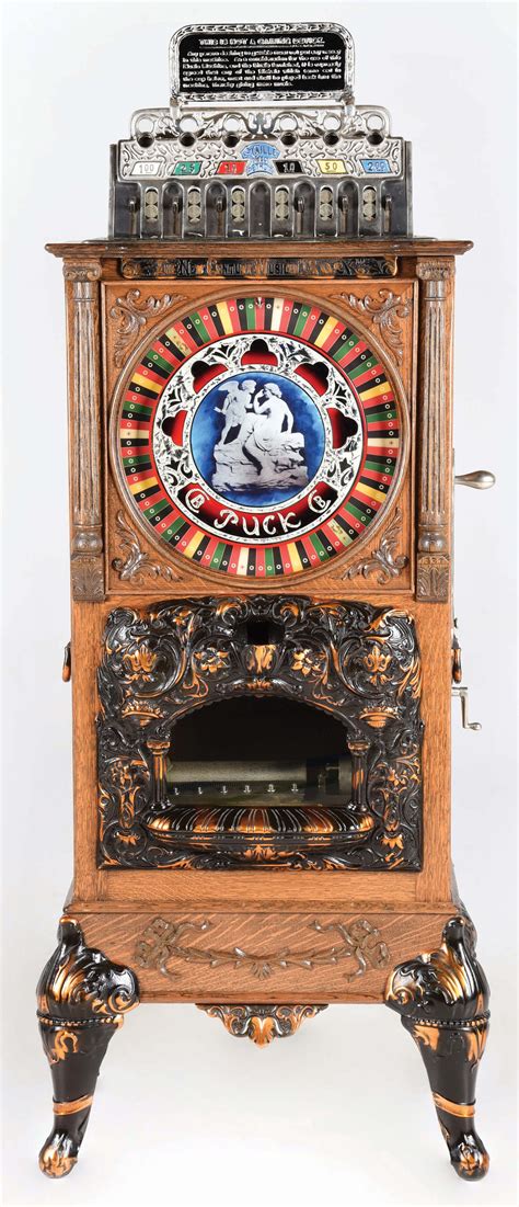 Lot Detail - 5¢ CAILLE PUCK NEW CENTURY MUSICAL SLOT MACHINE.