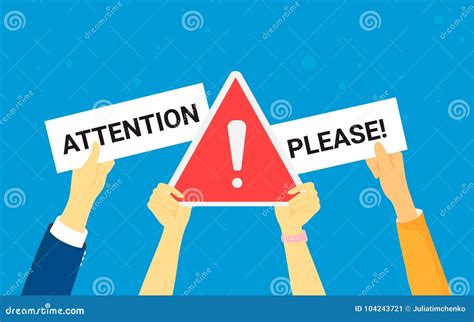 Attention Please Concept Vector Illustration Of Important Announcement