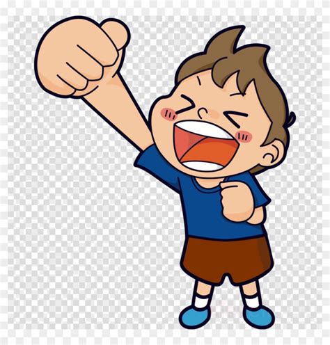 Boy Cheering Cartoon Clipart Drawing Clip Art Kid Motivation Clipart