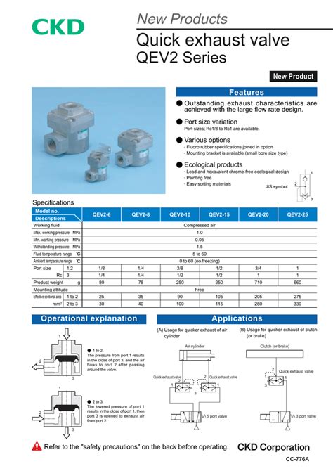 Quick Exhaust Valve