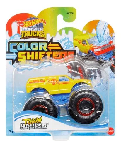 Monster Truck Color Shifters Town Hauler Hot Wheels Color Naranja Amarillo MercadoLibre