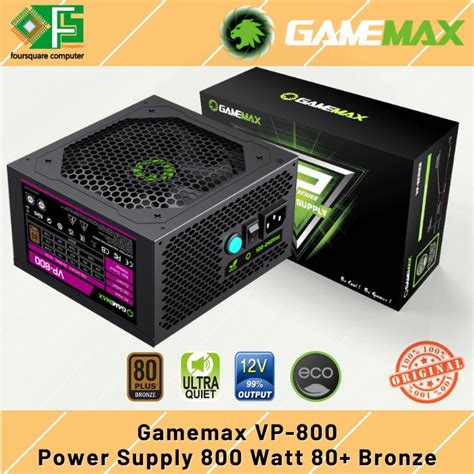 Jual Gamemax VP 800 PSU 800 Watt 80 Plus Bronze Power Supply 800W 80