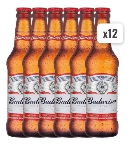 Pack 12un Cerveja Budweiser Long Neck 330ml Frete Grátis