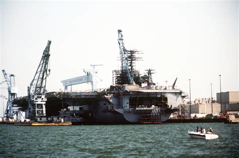 A Port Quarter View Of The Nimitz Class Nuclear Powered Aircraft