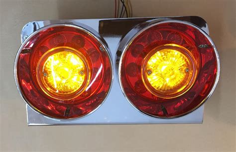 X Led Rear Tail Lights Round Rear Lamps V For Scania Man Daf Volvo