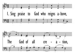 SING PRAISE TO GOD WHO REIGNS ABOVE Celebration Hymnal 97 Hymnary Org