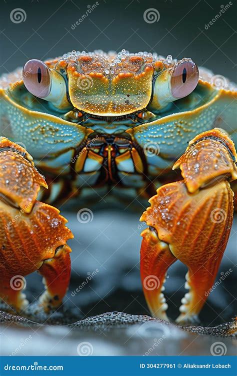 Close-up of a Large Crab in Its Natural Habitat Stock Illustration ...