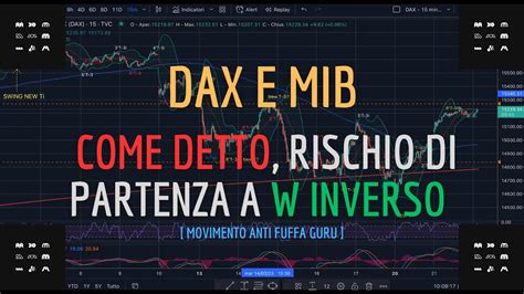 Dax E Mib Analisi Evoluta Del Come Detto Rischio Di Partenza