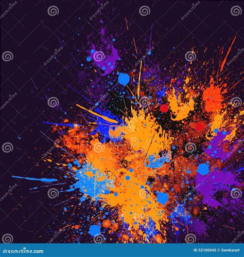 Abstract Splash Painting Stock Image Image Of Canvas 52100045