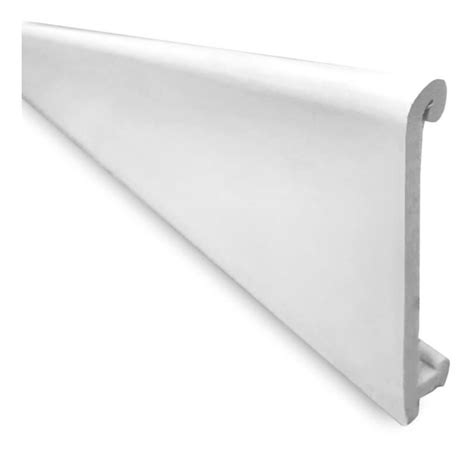 Zócalo Piso Pvc Eps Blanco Liviano Tira De 75mm X 2 Mts Abete