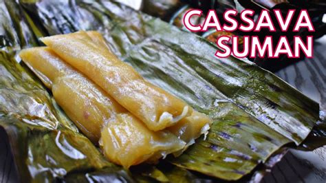 Easy Cassava Suman With Shredded Coconut Suman Kamoteng Kahoy With Buko Youtube