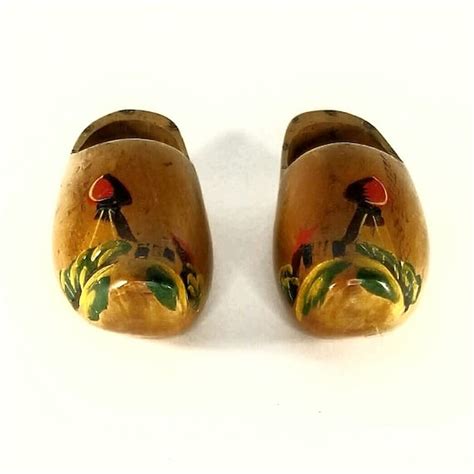 Wooden Dutch Clogs Wall Decor Hand Painted Gem