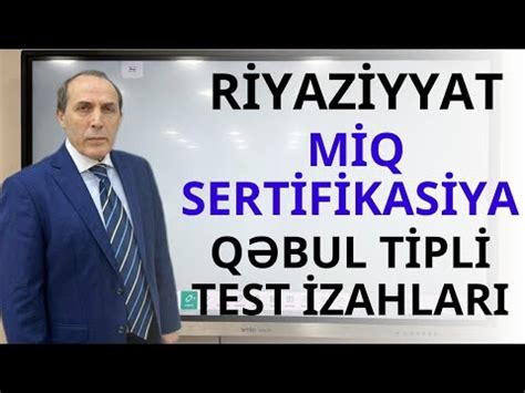 R Yaz Yyat Miq Sertifikasiya Tipli Suallar L Ddin M Mm Dli