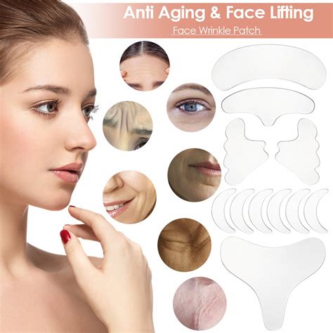 Reusable Silicone Wrinkle Removal Sticker Face Forehead Neck Eye Sticker Pad Anti Aging Patch