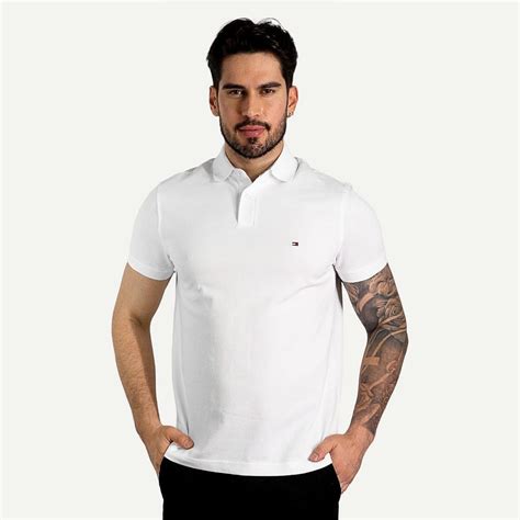 Camisa Polo 1985 Regular Fit Tommy Hilfiger Branca Calçados Roupas E