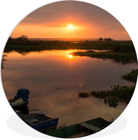 Wall Circle Wall Circle Indoor Coucher De Soleil Sur L Eau Au