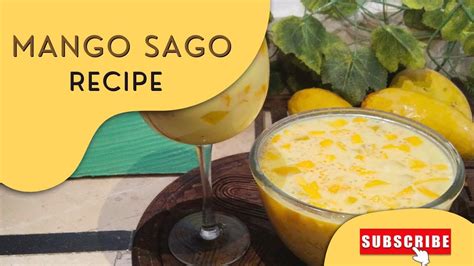 Mango Sago Recipe 🧑‍🍳🥭 Youtube