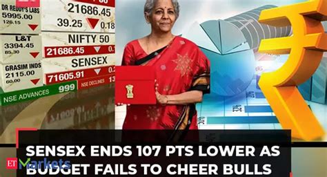 Sensex Ends 107 Pts Lower As Budget Fails To Cheer Bulls Nifty Below