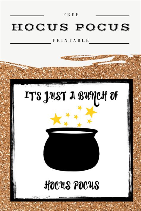 It S Just A Bunch Of Hocus Pocus Free Printable Holiday Crafts Diy