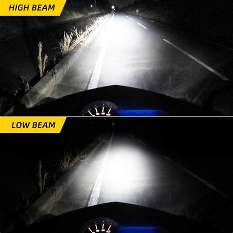 X H Super Bright Led Headlight Conversion Bulbs High Kit Low Beam