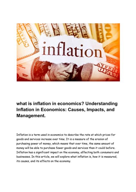 SOLUTION: What is inflation in economics understanding inflation in ...