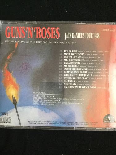 Guns N Roses Jack Daniels Tour 1988 Cd Motley Crue A3 Meses Sin Intereses