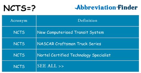 What Does Ncts Mean