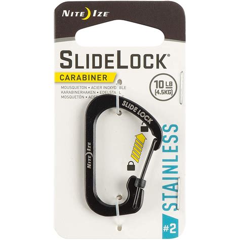 Nite Ize Karabinerhaken S Biner Slide Lock Nr 2 Schwarz