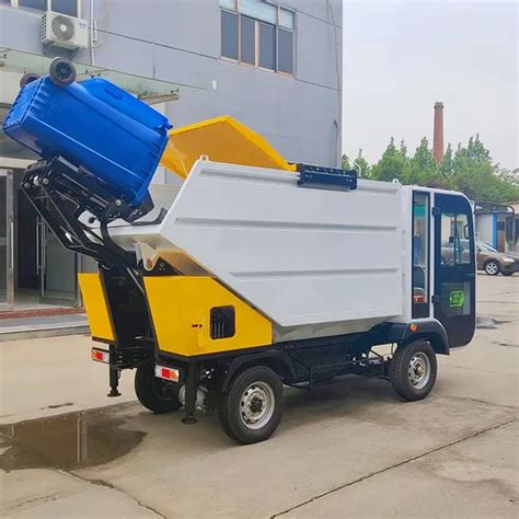 Mini Electric Compactor Garbage Truck With Four Wheel 2000kg Garbage