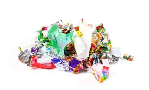 Hard Candy In Colorful Wrappers Stock Photo - Image of wrapper, white: 23946318