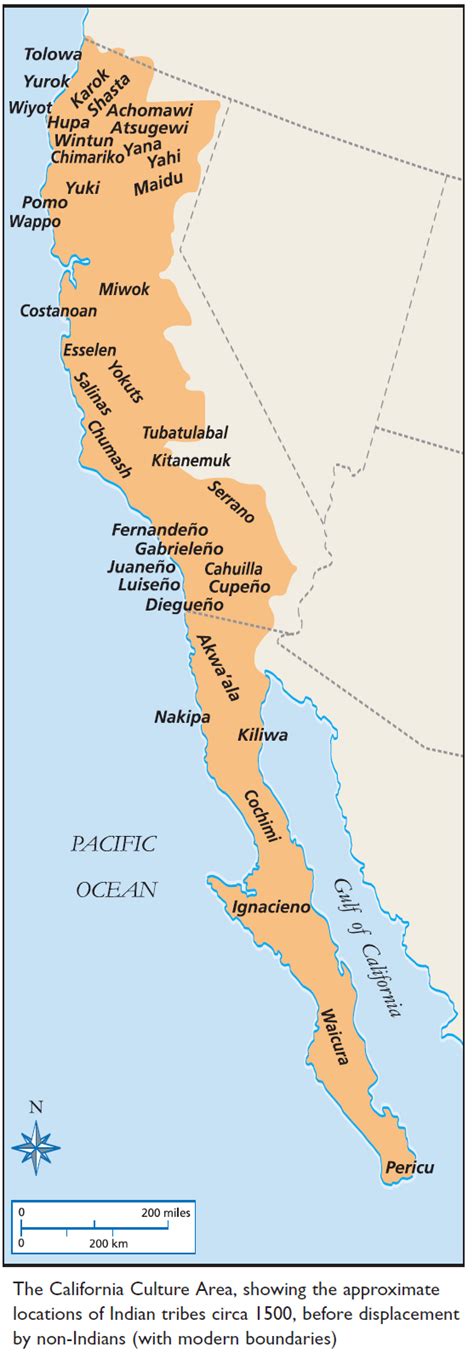 Native American Tribes In California Map - World Of Light Map