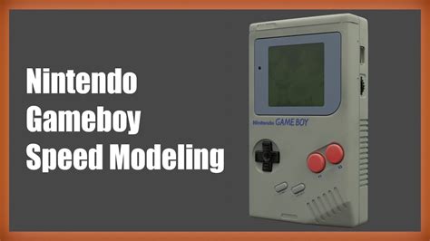 Nintendo Gameboy Modeling Time Lapse Blender Youtube