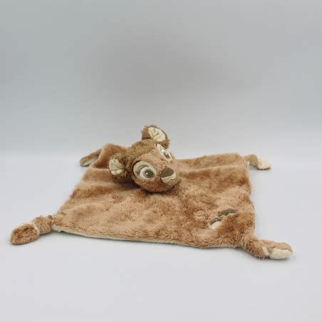 Doudou Plat Bambi Marron Beige DISNEY NICOTOY