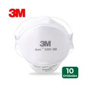 Kit 10 Máscaras Respiratórias Descartáveis 3M PFF2 8822 C Válvula CA