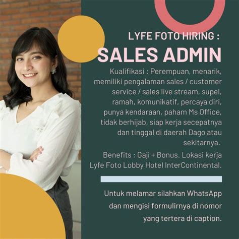 Lowongan Kerja Sales Admin Di Lyfe Foto LokerBandung Id