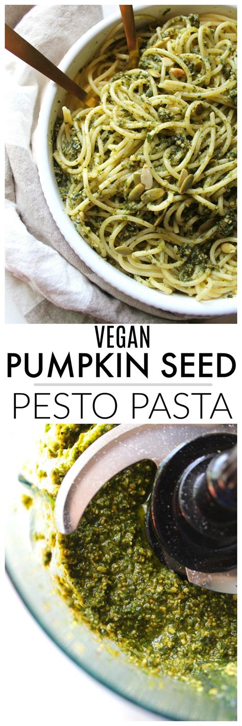 Vegan Pumpkin Seed Pesto Pasta This Savory Vegan